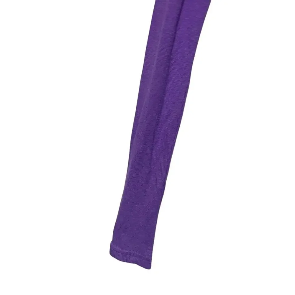 BP. Ribbed Purple Cropped Long Sleeve Top Sz Med